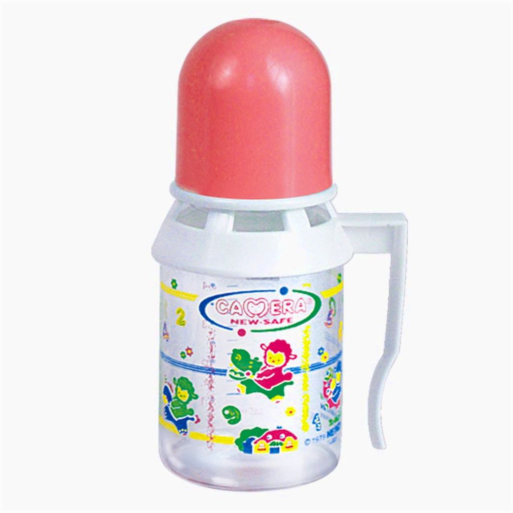 Бутылочка классическая с ручкой (пластик, силиконовая соска) Размер 140 мл артикул анонс 51495К