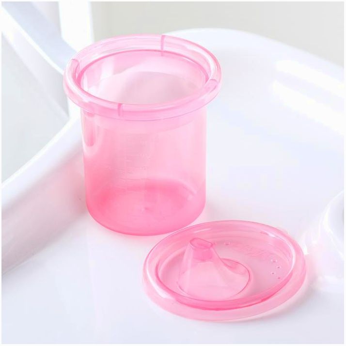 Картинка Поильник детский без нанесения с твёрдым носиком 200 мл, цвет розовый (№3721472) от магазина Мир детей Товары для Новорожденных