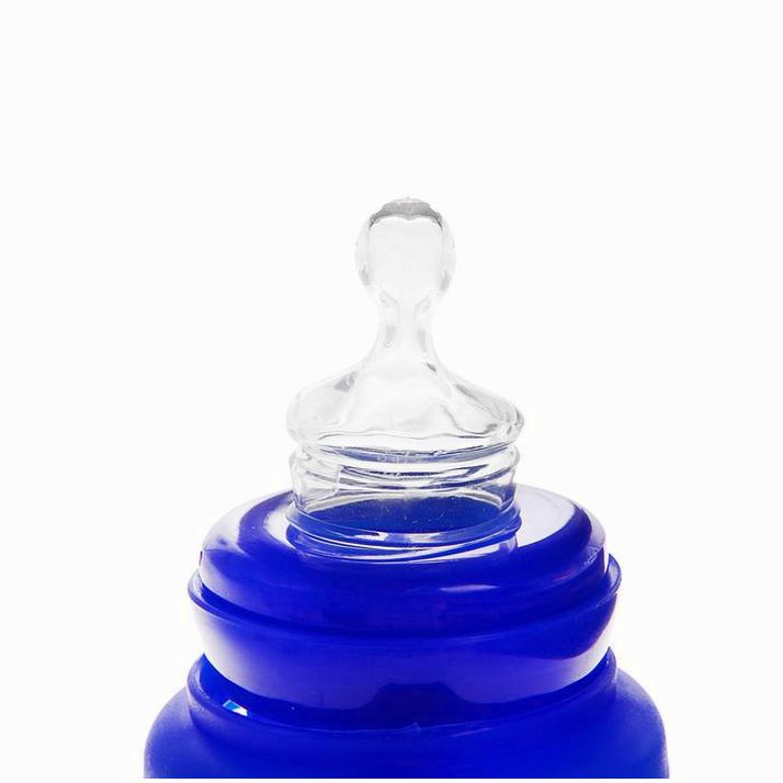 Картинка Бутылочка для кормления цветная с ручками, 280 мл, от 0 мес., цвет синий (№2825258) от магазина Мир детей Товары для Новорожденных