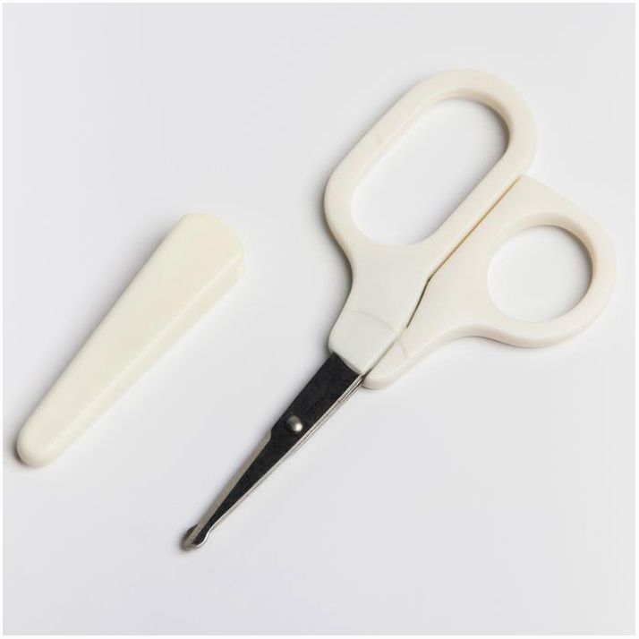 Картинка Детские маникюрные ножницы с колпачком, цвет белый (№4826552) от магазина Мир детей Товары для Новорожденных