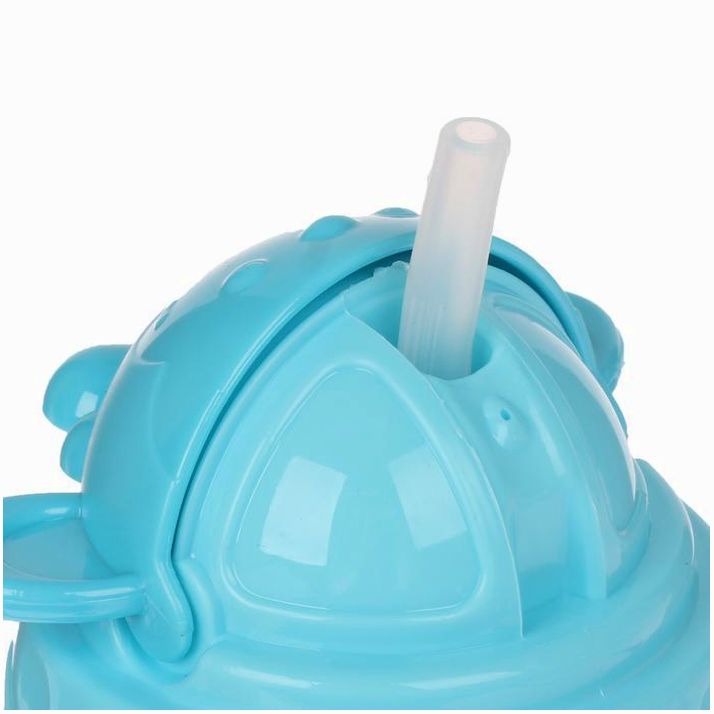 Картинка Поильник с трубочкой, 240 мл, с ручками, цвета МИКС (№2793129) от магазина Мир детей Товары для Новорожденных