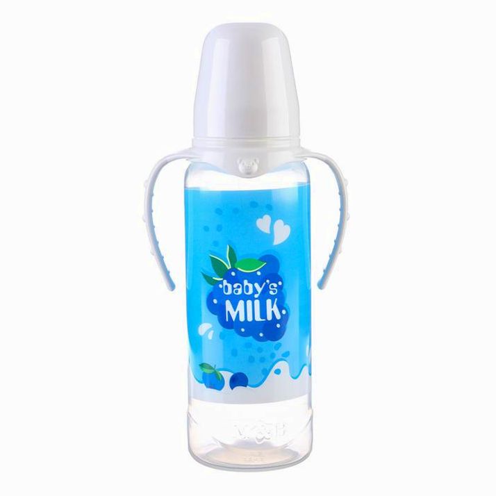 Картинка Бутылочка подарочная «Молочный коктейль», классическое горло, 250 мл, от 0 мес, с соской, с ручками (№7369072) от магазина Мир детей Товары для Новорожденных