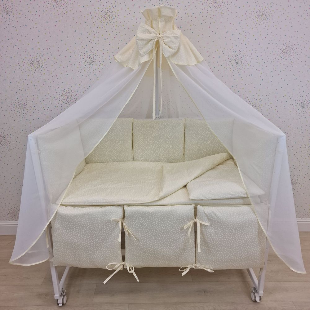 КПБ 14 пр (балдахин + борт + пододеяльник + одеяло + наволочка + подушка + простынь (бязь) 6кв+2пр артикул анонс 1148-4-1_03