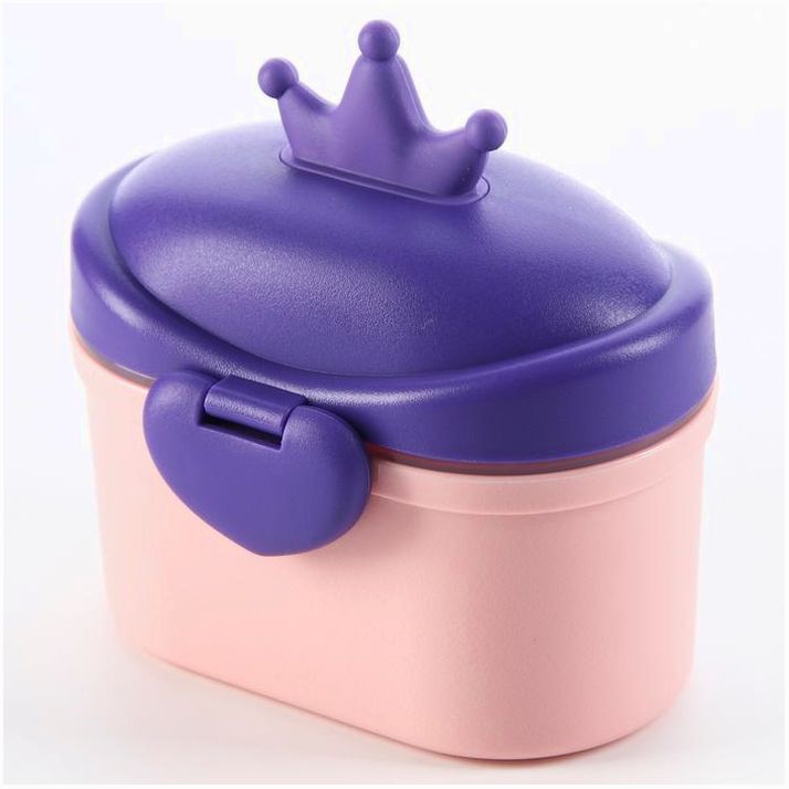 Контейнер для хранения детского питания «Корона», 400 мл., малый, цвет розовый артикул анонс 7653241