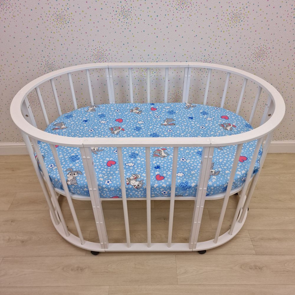 Простыня на резинке на овальную кровать (бязь) артикул анонс 257_40