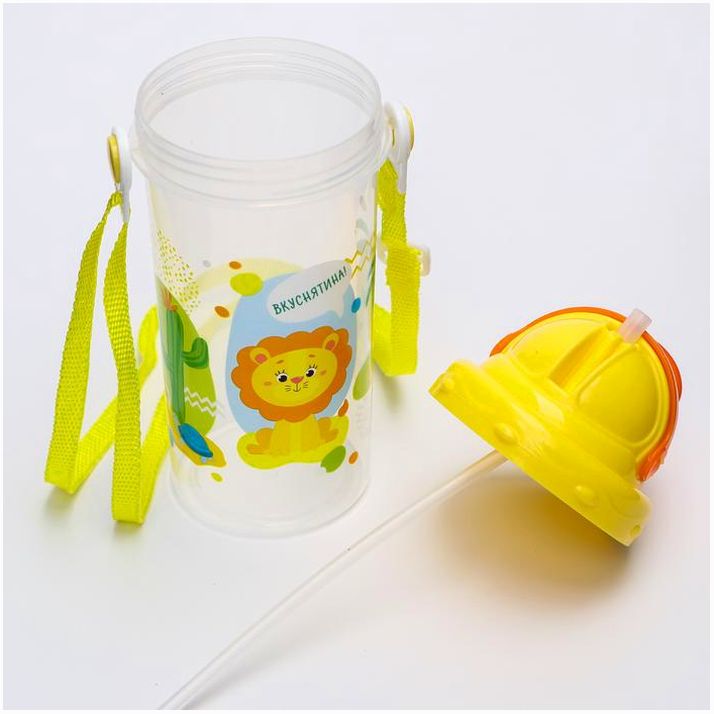 Картинка Поильник с трубочкой «Львёнок». 500 мл. (№4756843) от магазина Мир детей Товары для Новорожденных