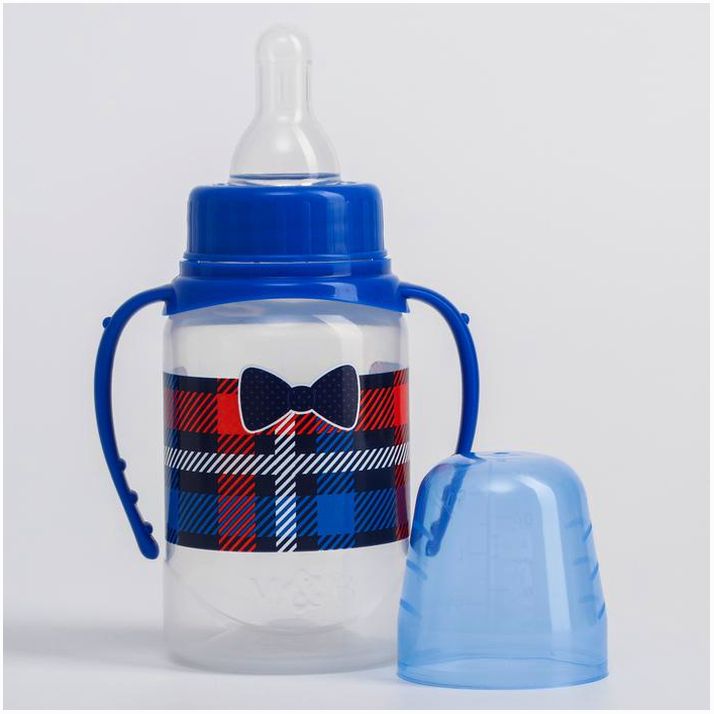 Картинка Подарочный набор «Маленький босс»: бутылочка 150 мл + нагрудник непромокаемый из махры (№3654352) от магазина Мир детей Товары для Новорожденных