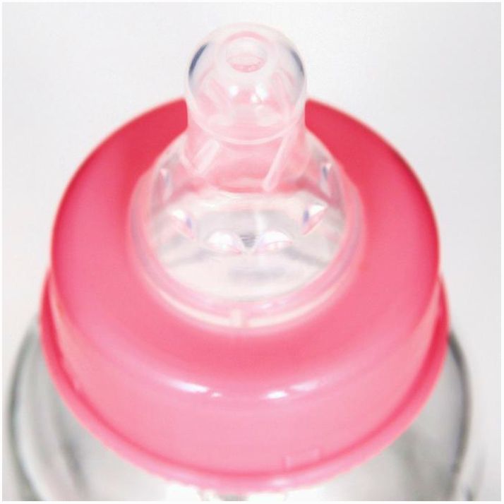 Картинка Бутылочка стекло «Люблю вкусняшки», классическое горло, средний поток, 180 мл., от 3 мес. (№5478800) от магазина Мир детей Товары для Новорожденных