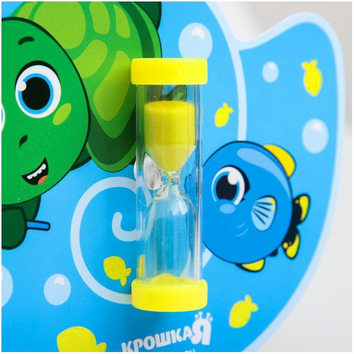 Картинка Песочные часы детские для чистки зубов на присоске «Черепашка», 3 минуты (№3893607) от магазина Мир детей Товары для Новорожденных