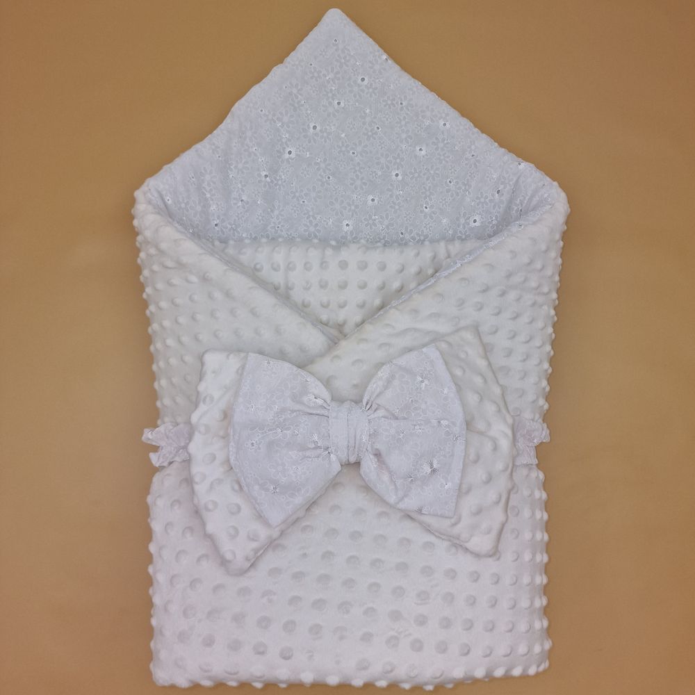 Комплект на выписку 2 пр: одеяло+бант (двухсторонний) артикул анонс 1876в-0-1_м