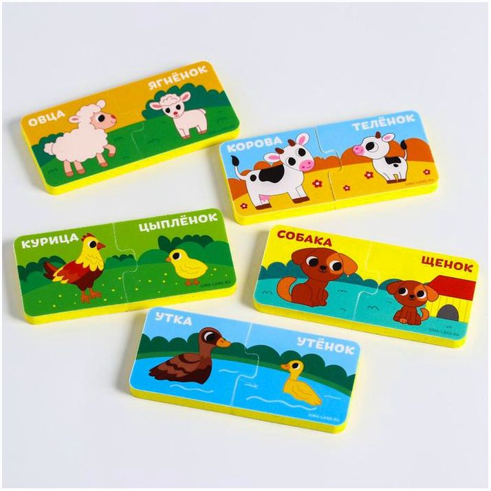 Картинка Мягкий пазл для малышей «Кто моя мама?», 5 пазлов, Крошка Я (№5302605) от магазина Мир детей Товары для Новорожденных