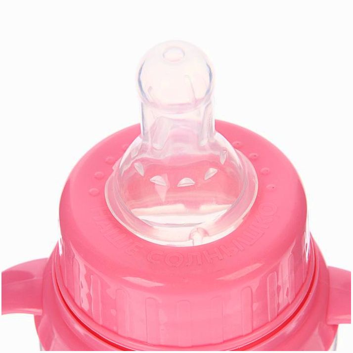 Картинка Подарочный набор «Моя первая бутылочка»: бутылочки 150 и 250 мл, прямые, от 0 мес., цвет розовый (№3654395) от магазина Мир детей Товары для Новорожденных