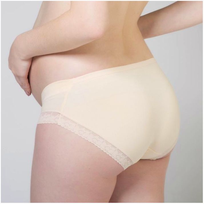 Картинка Трусы с кружевом для беременных (низкие), размер 46-48, цвет бежевый (№2512488) от магазина Мир детей Товары для Новорожденных