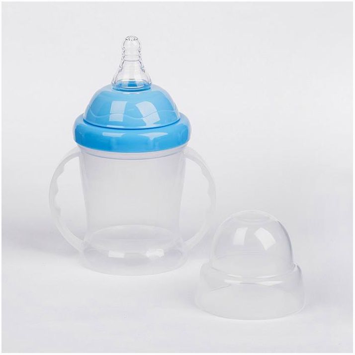 № 2315064 Бутылочка - поильник для кормления, с ручками, 160 мл, от 0 мес., цвета МИКС