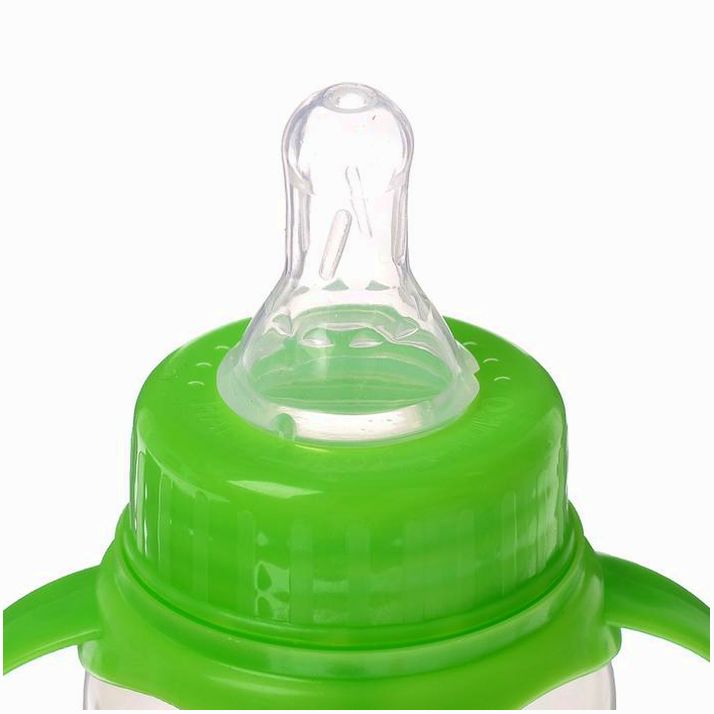 Картинка Бутылочка «Лисичка Соня», классическое горло, с ручками, 250 мл., от 0 мес., цвет зелёный (№2969825) от магазина Мир детей Товары для Новорожденных