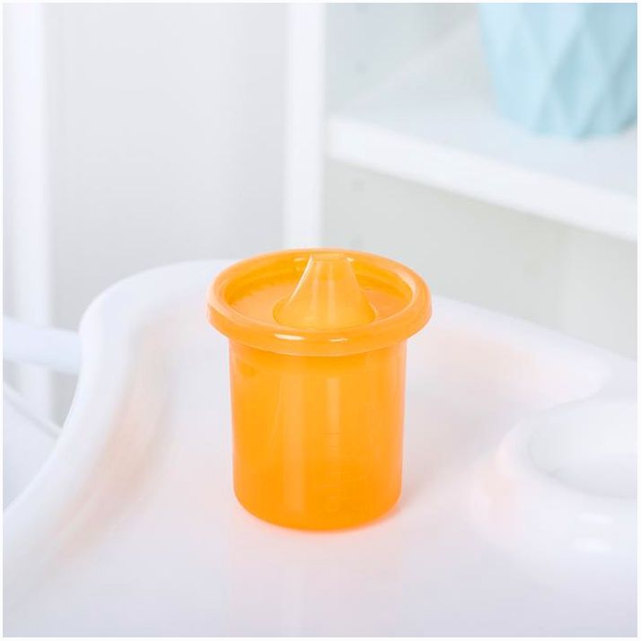 № 3721474 Поильник детский без нанесения с твёрдым носиком 200 мл, цвет оранжевый