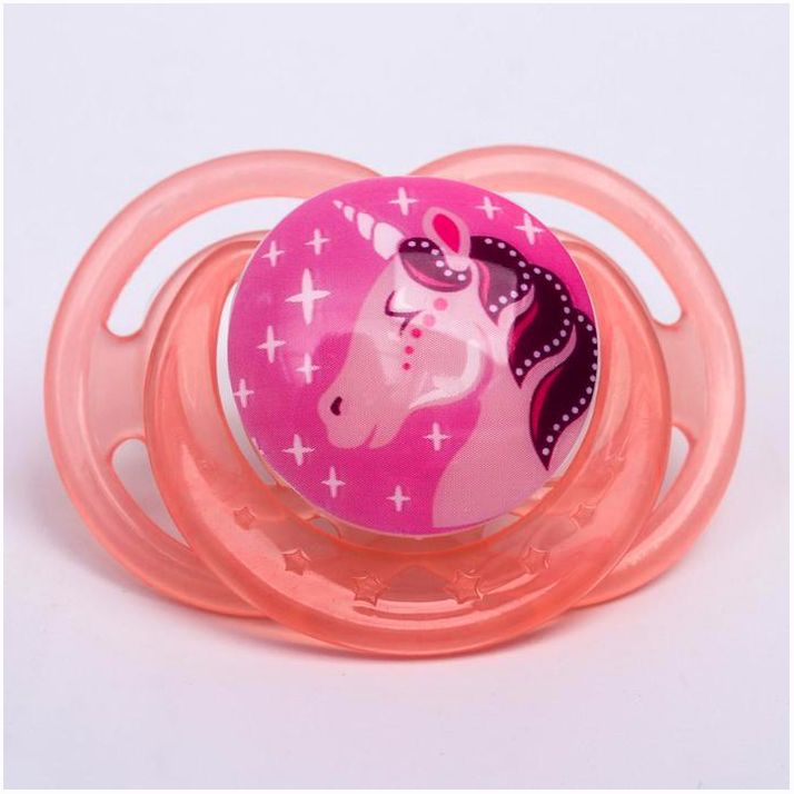 Соска-пустышка ортодонтическая, силикон, от 3 мес., «Лошадка», цвет розовый артикул анонс 4770912