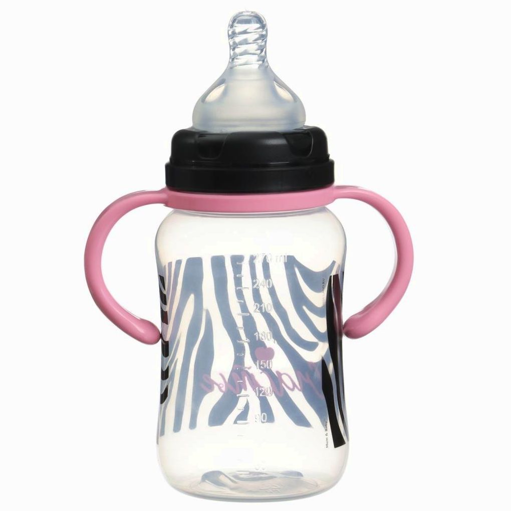 Картинка Бутылочка для кормления, широкое горло Animal, 270 мл., с ручками (№10328446) от магазина Мир детей Товары для Новорожденных