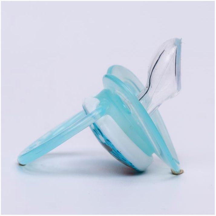 Картинка Соска-пустышка ортодонтическая, силикон, от 3 мес., «Пингвин», цвет голубой (№4770917) от магазина Мир детей Товары для Новорожденных