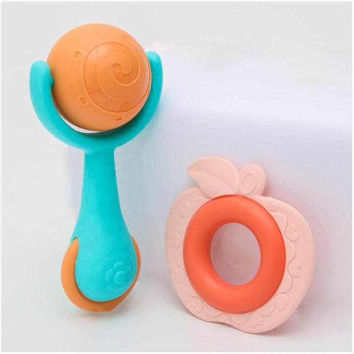 Набор погремушек с прорезывателем «Овощной микс», 2 шт артикул анонс 4754405