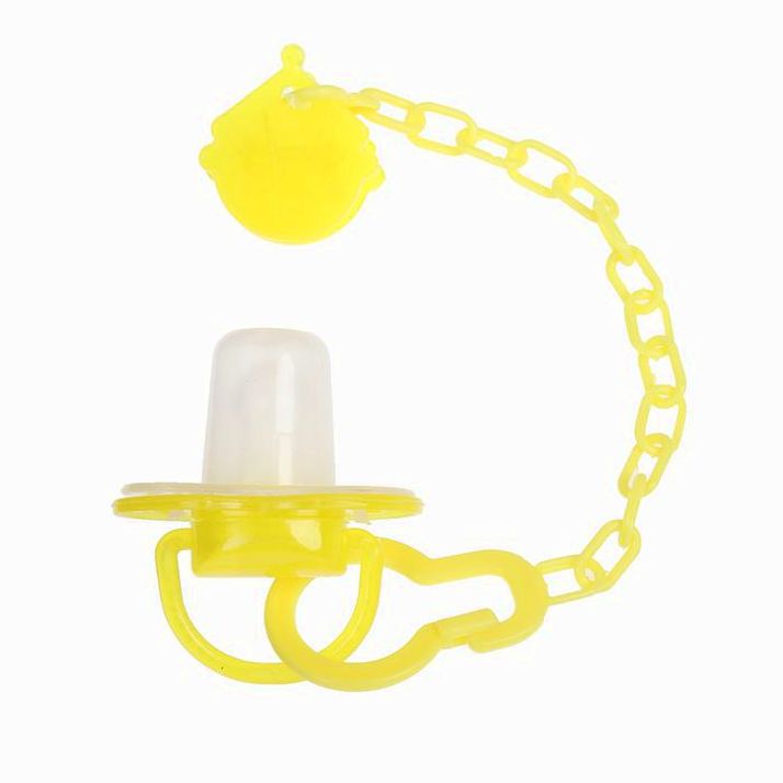 Пустышка силиконовая классическая с держателем и колпачком, от 0 до 6 мес., цвет жёлтый артикул анонс 2300111