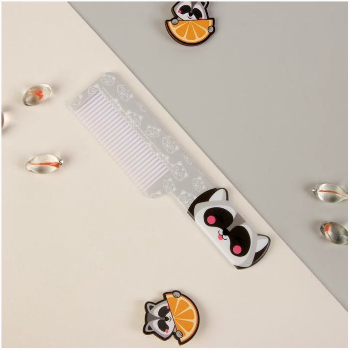 Расчёска фигурная «Енот», 14,5 ? 3,5 см артикул анонс 4563937