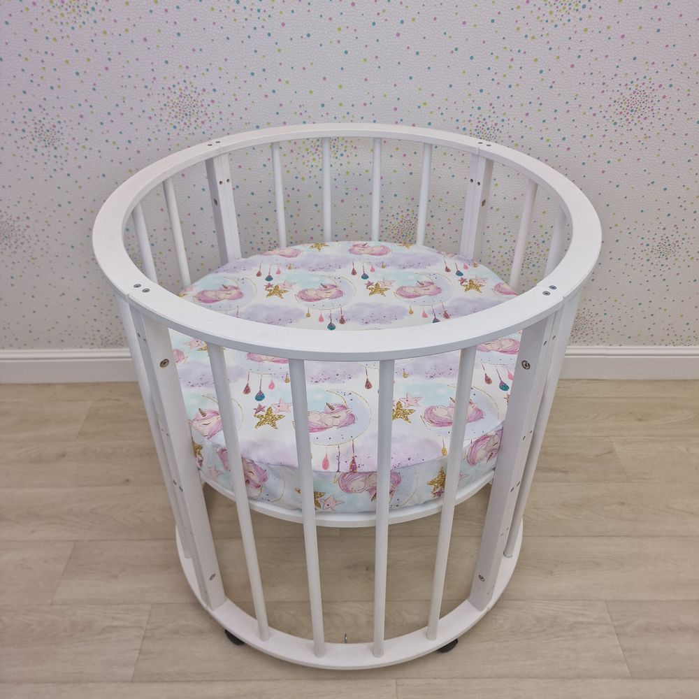 Простыня на резинке на круглую кровать (бязь) артикул анонс 255_08