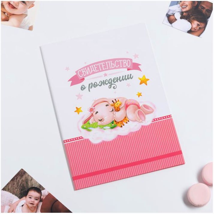 Папка для свидетельства о рождении «Слоник», для девочки, А4 артикул анонс 3945448