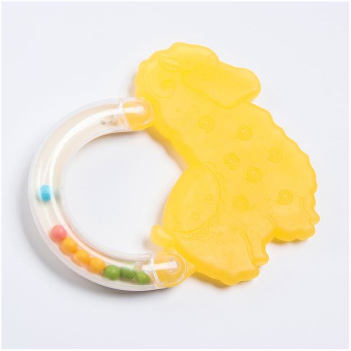 Прорезыватель с погремушкой «Лама», цвет МИКС артикул анонс 4601152