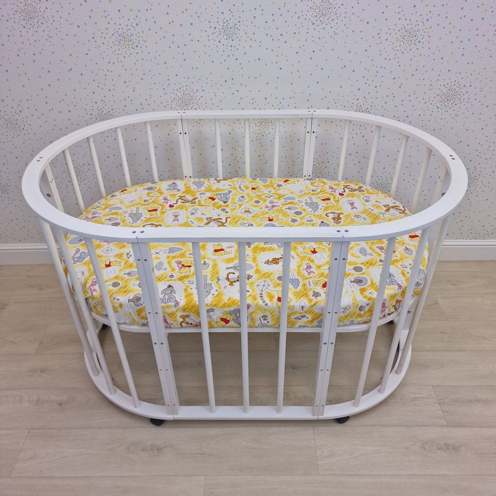 Простыня на резинке на овальную кровать (бязь) артикул анонс 257_17