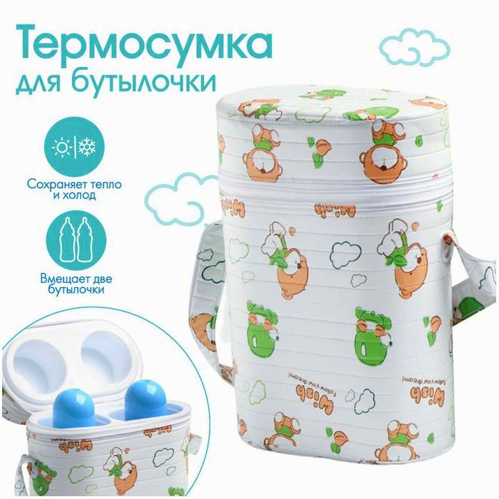 Термосумка - контейнер для классических бутылок (пластик), цвет МИКС артикул анонс 4477633