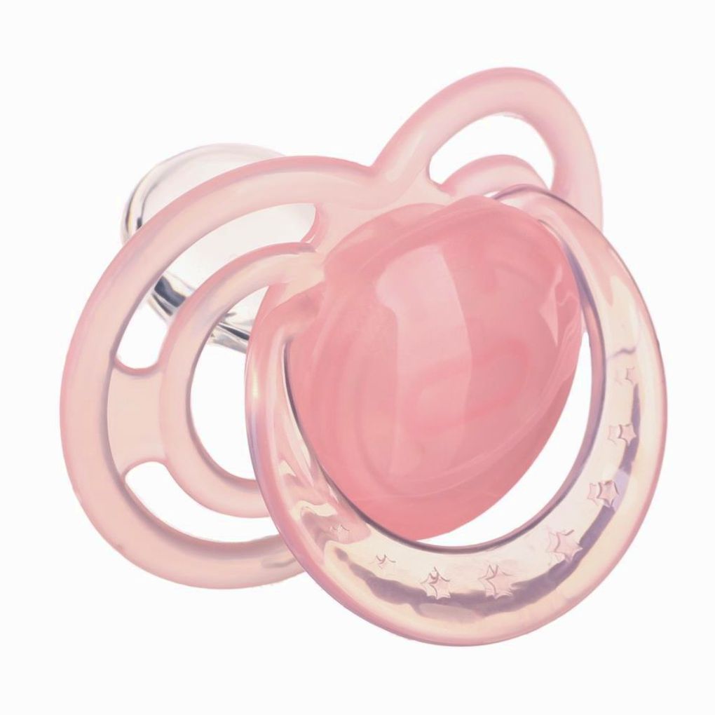 Картинка Соска- пустышка ортодотническая, с колпачком, +12 мес., розовый (№10095573) от магазина Мир детей Товары для Новорожденных