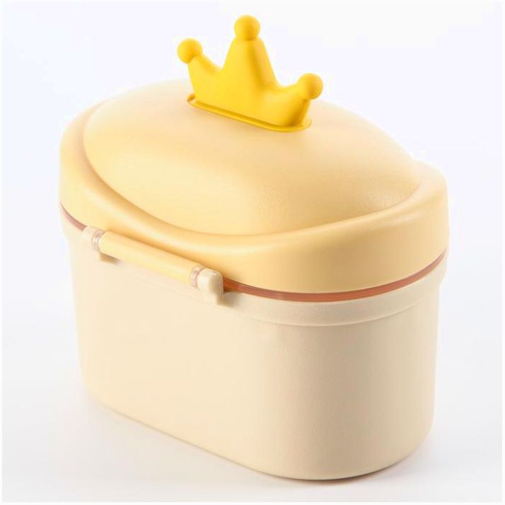 № 7653240 Контейнер для хранения детского питания «Корона», 400 мл., малый, цвет желтый