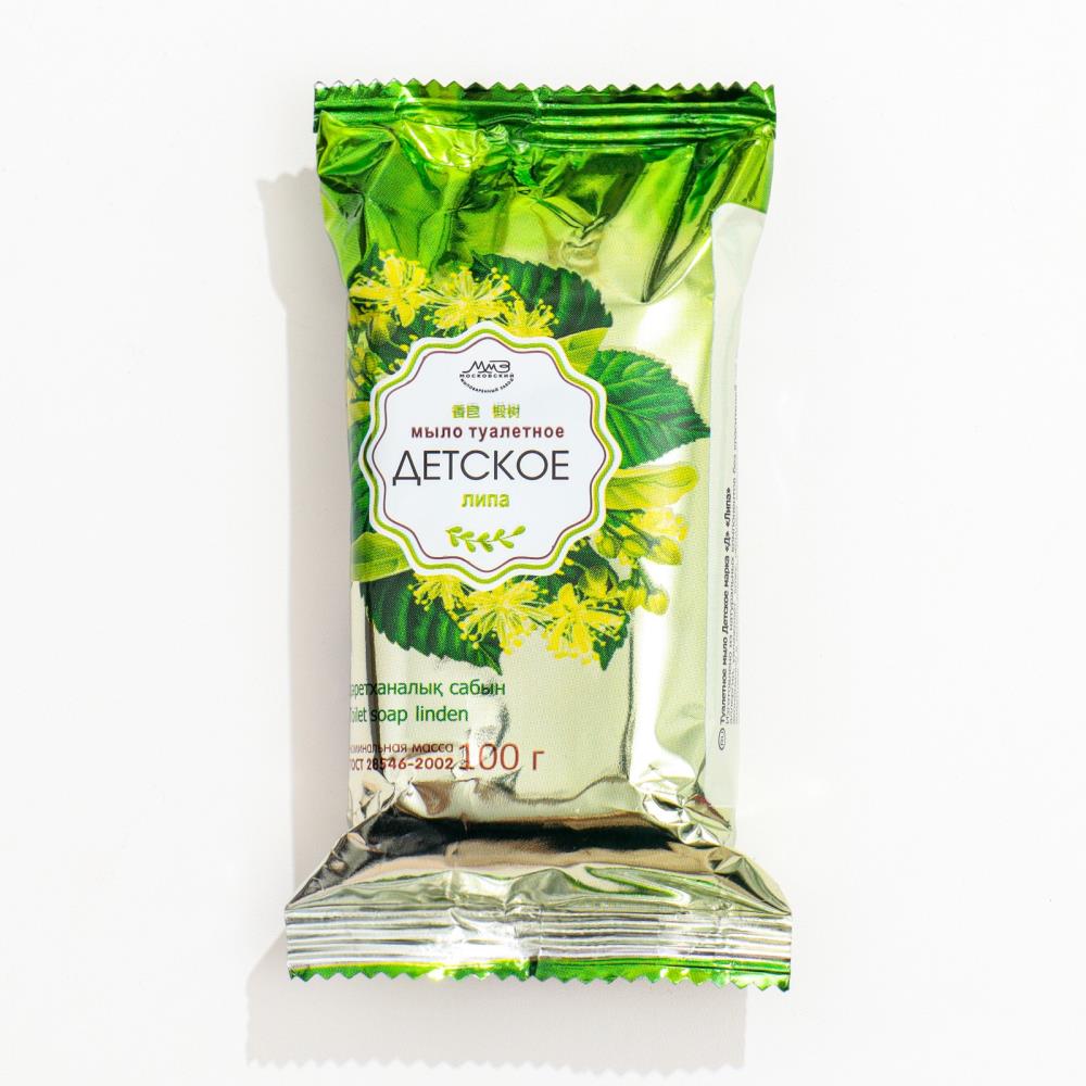 Мыло туалетное Детское Липа, упакованное, 100 г артикул анонс 9608804