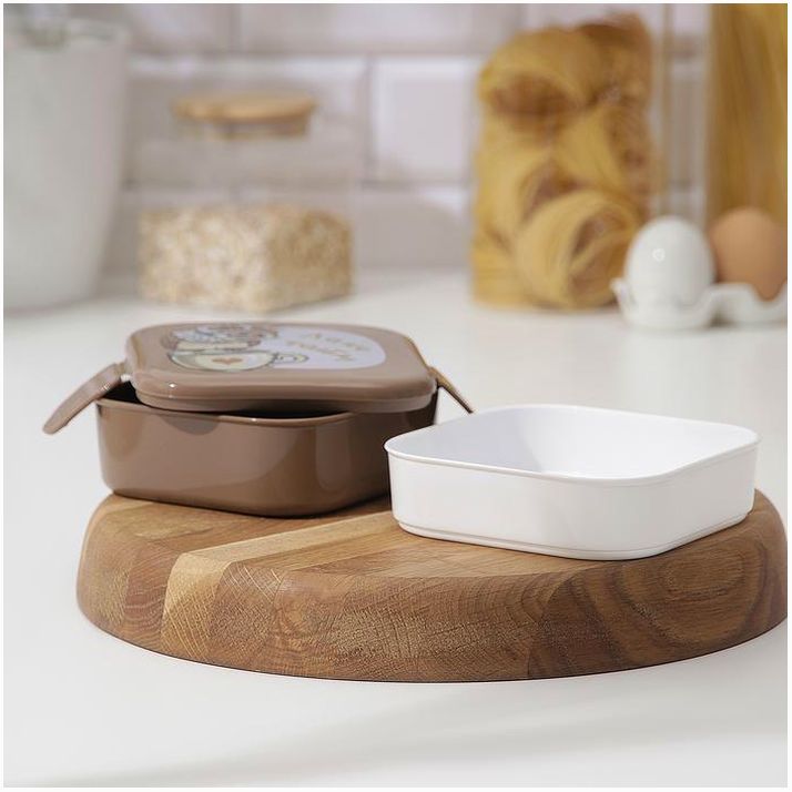 Картинка Контейнер для обеда IDEA «Совы», 2 отделения, 400 мл (№3749765) от магазина Мир детей Товары для Новорожденных