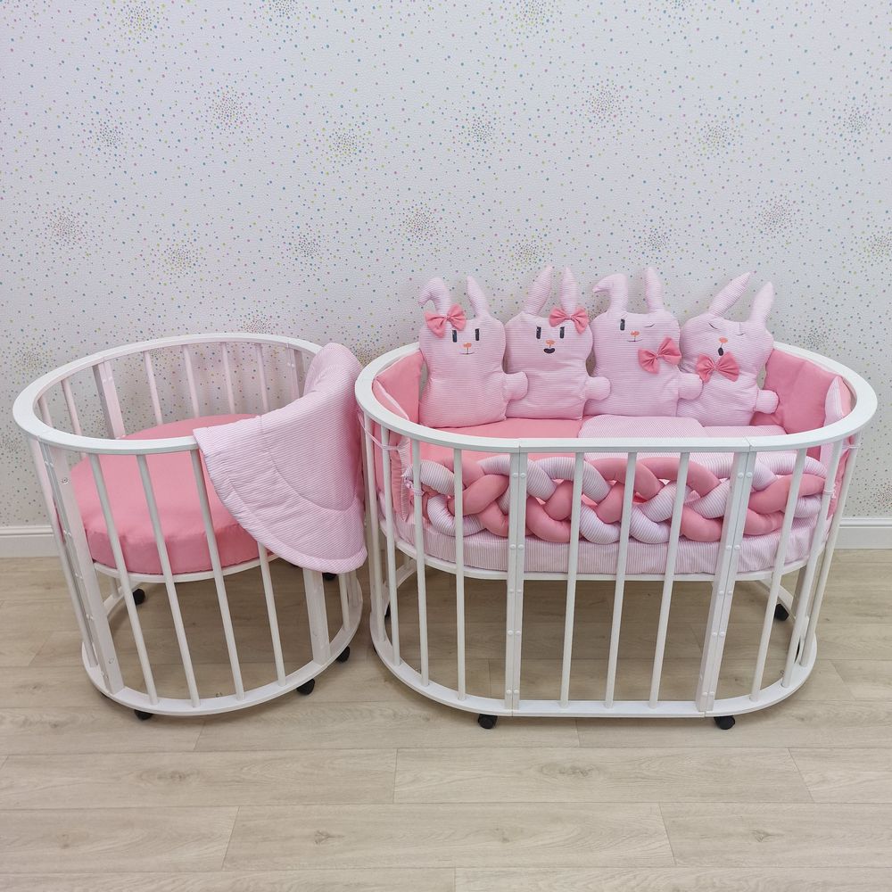 КПБ 16 пр (борт + пододеяльник + 2 одеяла + наволочка + подушка + 2 простынки (бязь) артикул анонс 1186-О-1бб_03