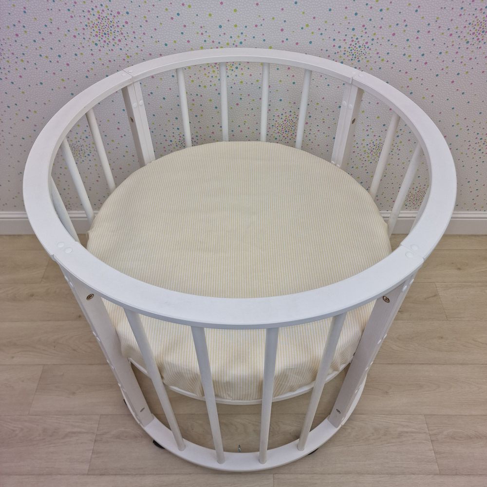 Простыня на резинке на круглую кровать (бязь) артикул анонс 255_32