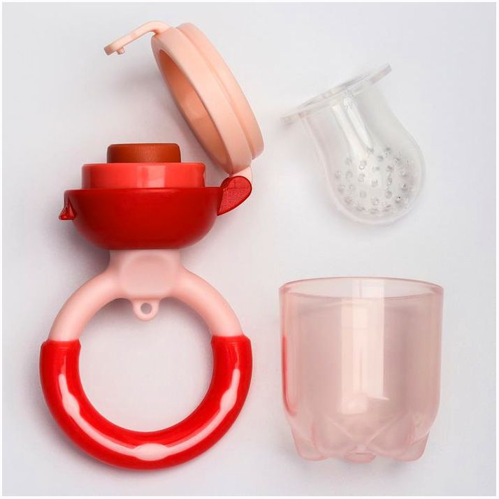 Картинка Ниблер для прикорма «Малина», с силиконовой сеточкой, цвет красный (№2272512) от магазина Мир детей Товары для Новорожденных