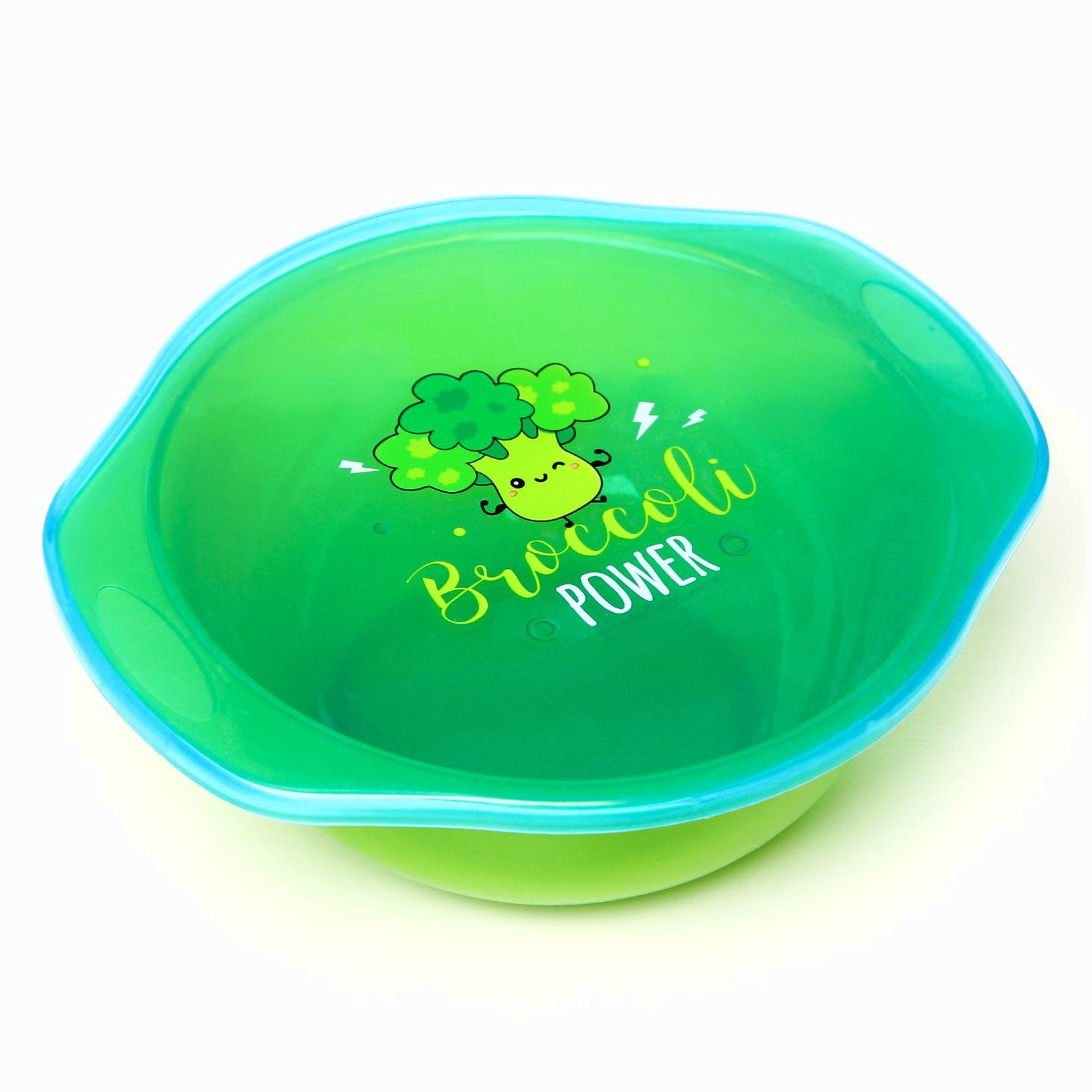 Тарелка для кормления Broccoli Power, c крышкой, цвет зеленый артикул анонс 7446639