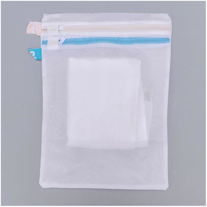 Картинка Мешок для стирки белья Доляна, 38?27 см, двойной, цвет белый (№4789973) от магазина Мир детей Товары для Новорожденных