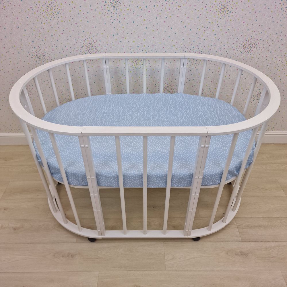 Простыня на резинке на овальную кровать (бязь) артикул анонс 257_45