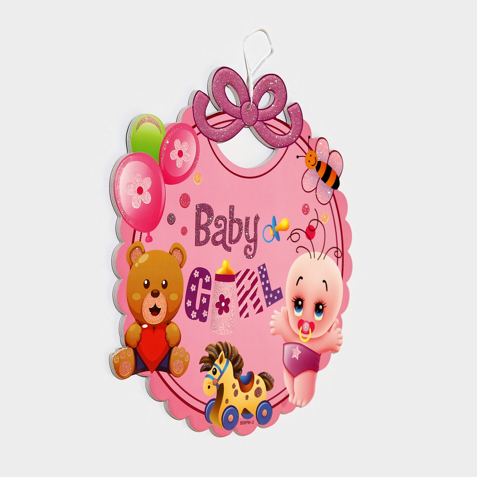 Картинка Декоративное украшение (подвеска) "Baby Girl" 28,5х24,5 см, цв. розовый (№10519026) от магазина Мир детей Товары для Новорожденных