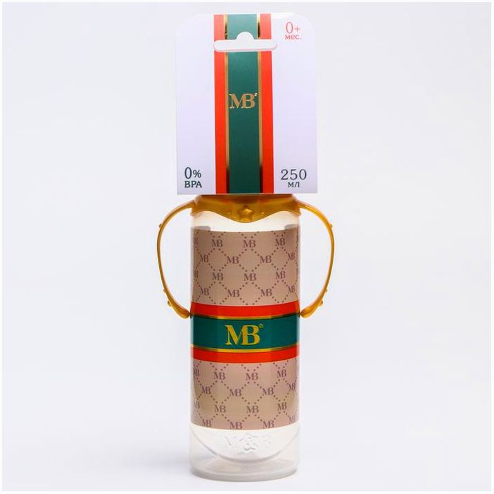 Бутылочка для кормления Lux bottle, 250 мл цилиндр, с ручками артикул анонс 5399849