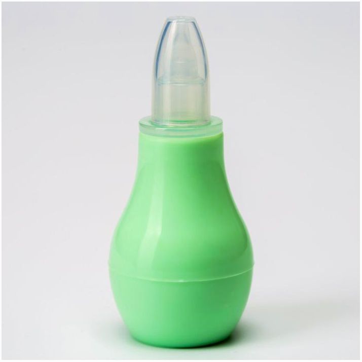 Детский назальный аспиратор, с колпачком, цвет зеленый артикул анонс 5276536