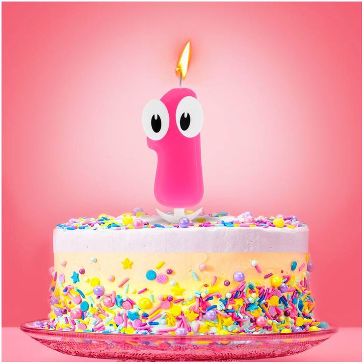 Картинка Свеча в торт цифра 1 " С днем рождения, малышка " (№1914723) от магазина Мир детей Товары для Новорожденных