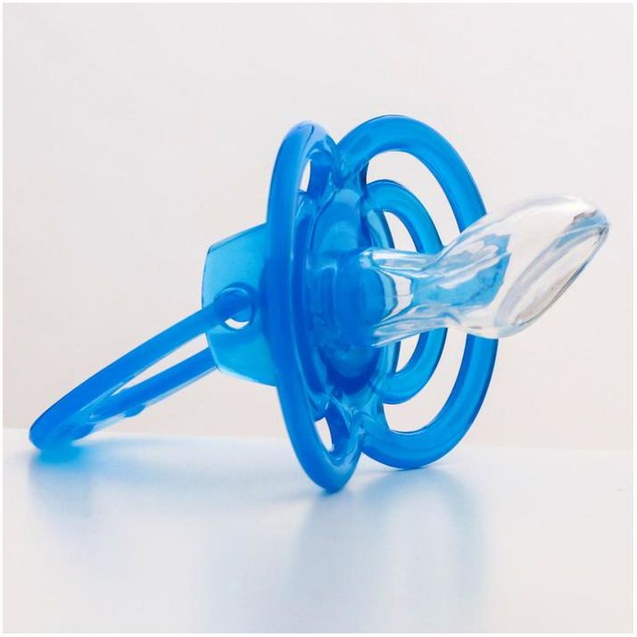 Картинка Соска - пустышка ортодонтическая, силикон, +6 мес., «Бантик» с колпачком, цвет голубой (№4770924) от магазина Мир детей Товары для Новорожденных