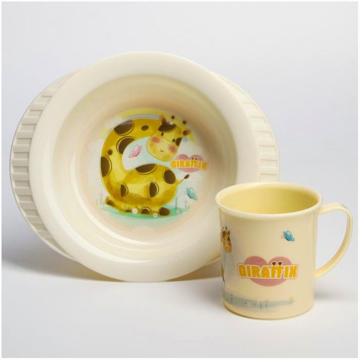 Набор посуды: кружка 200 мл., миска на присоске артикул анонс 7107523