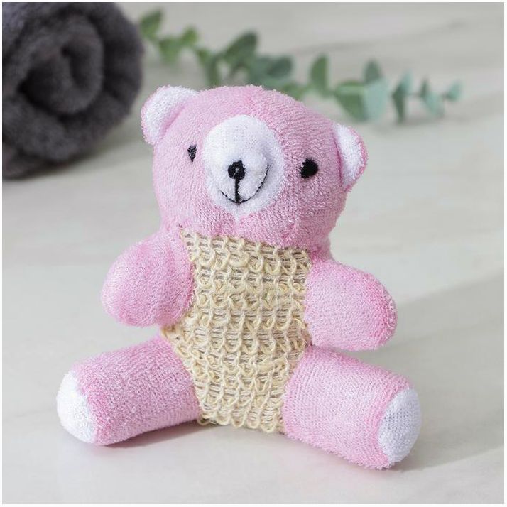 Картинка Мочалка для тела детская Доляна «Мишутка», сизаль, цвет МИКС (№6979636) от магазина Мир детей Товары для Новорожденных