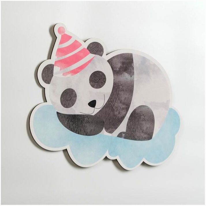 Картинка Декор настенный "Сонный панда", 30х35.5 см (№6959330) от магазина Мир детей Товары для Новорожденных