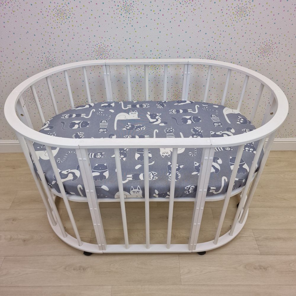 Простыня на резинке на овальную кровать (бязь) артикул анонс 257_41